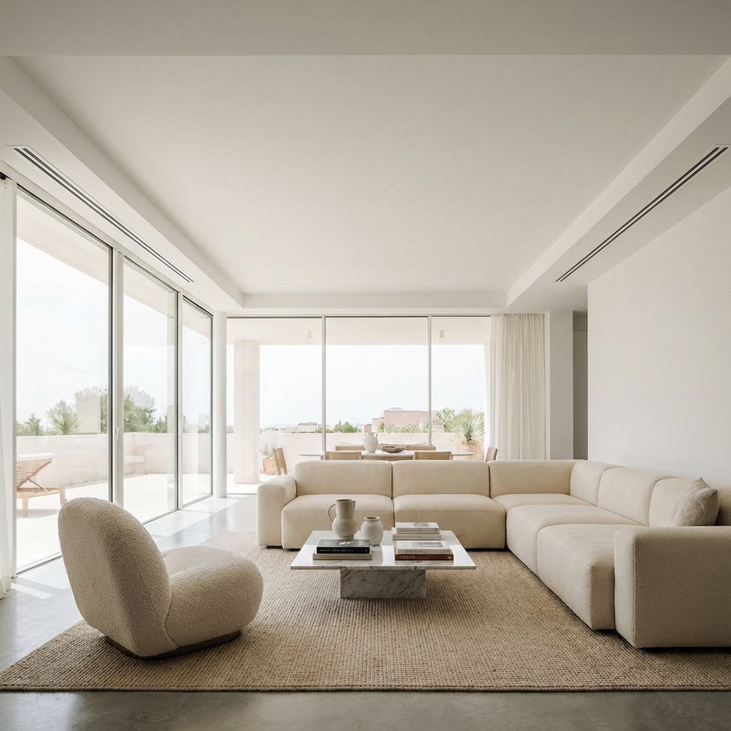 Intérieur villa moderne climatisation